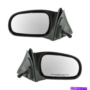 US~[ TRQ}jA[gTCh~[96-00VrbN4hALHRHݒ肵܂ TRQ Manual Remote Side Mirrors Set LH & RH for 96-00 Civic 4 Door