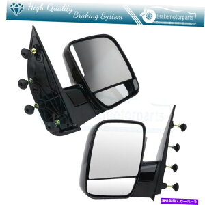 US�~���[ 2002�N����2008�N�̃u���b�N�}�j���A���~���[���y�A�t�H�[�hE150 E250 E350�X���[�Y+�}�j���A���t�H�[���h Pair Black Manual Mirrors For 2002-2008 Ford E150 E250 E350 Smooth+Manual Fold�y���s�A���i�z