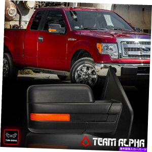 US~[ 2004-2014 Ford F150 [}jA+Ao[LED]E̐Lk Fits 2004-2014 Ford F150 [MANUAL+AMBER LED] Right Side Telescoping Towing Mirror