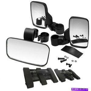 US�~���[ �z���_�p�C�I�j�A1000 500 700���[���o�[�P�[�W�̂��߂̃n���h���O���u�t�����A�ƃT�C�h�r���[�~���[ Rear&Side View Mirror w/Handle Grab For Honda Pioneer 1000 500 700 Roll Bar Cage�y���s�A���i�z