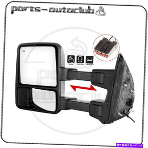 USミラー 03-07フォードF250 350-550マニュアルドライバーLHサイドスモークLED信号けん引鏡 For 03-07 Ford F250 350-550 Manual Driver LH Side Smoke LED Signal Towing Mirror