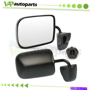 US~[ tBbg94-1996_bWo/tTCY̍E~[ubN}jAtH[h}jA Fits 94-1996 DODGE VAN/FULLSIZE Left&Right Side Mirrors Black Manual Fold Manual