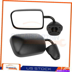 US~[ 1994-1996̎蓮܂肽݃_bW@tTCYubNeNX`yATCh~[ Manual Fold For 1994-1996 Dodge Van Fullsize Black Textured Pair Side Mirrors