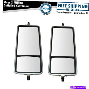 US~[ 16 "x 7"XeX|Cݓʋ~[yAHDgbNp̃ouobN 16" x 7" Stainless Steel West Coast Convex Mirror Pair Bubble Back for HD Truck