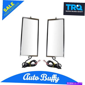US�~���[ TRQ���C�݃~���[�M�����M16x7�X�e�����X�|�y�A�t�B�b�gHD�g���b�N TRQ West Coast Mirror Signal Heated 16x7 Stainless Steel Pair Fits HD Truck�y���s�A���i�z