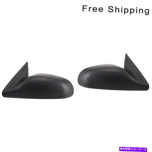 USミラー 2つのテクスチャブラック非折りたたみ式の非加熱ミラーのLH&RHサイドセットはダコタに適合します LH & RH Side Set Of 2 Textured Black Non-Folding Non-Heated Mirror Fits Dakota