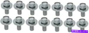 hinge 1960-76ステンレススチールフードヒンジボルトセット - プレーンステンレス仕上げ(14 PC) 1960-76 Stainless Steel Hood Hinge Bolt Set - Plain Stainless Finish (14 pcs)