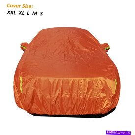 カーカバー セダンサンUV保護防水のフルカーカバー210 Dオックスフォードオレンジ Full Car Cover for Sedan Sun UV Protection Waterproof 210 D Oxford Orange