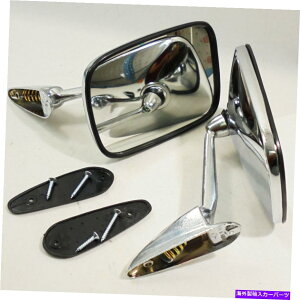US~[ g^ZJJ[Ri}[NIIgubNtF_[~[ÑJX^ CUSTOM FOR TOYOTA CELICA COROLLA CORONA MARK II RETRO BLACK FENDER MIRROR CHROME