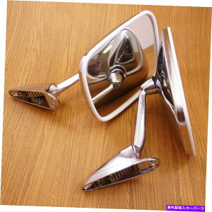 US~[ {{DL GL GLEN[yZ_24hAyANtF_[~[1966-74̃hA Volvo DL GL GLE Coupe Sedan 2 4-Door Pair Chrome Fender Mirrors Door For 1966-74