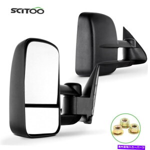 US�~���[ 99-07�̃T�C�h�~���[�Z�b�g�V�{���[�V���o���[�hGMC�V�G���}�j���A���u���b�N�g�[�C���O�~���[ Side Mirrors Set For 99-07 Chevy Silverado GMC Sierra Manual Black Towing Mirror�y���s�A���i�z