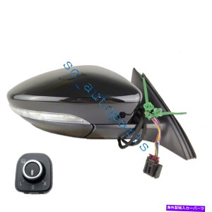 US�~���[ ?�t�H���N�X���[�Q��VW�p�b�T�b�g2012-2017�u���b�N�E���}�j���A���t�H�[���h6���C���[�~���[ ~For Volkswagen VW Passat 2012-2017 Black Right Side Manual Fold 6 Wire Mirror�y���s�A���i�z