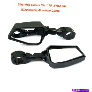 US�~���[ �T�C�h�r���[�~���[�́A�|�����XRZR 800�^�[�{900 W/�C���T�[�g�p��1.75-2 ���[���o�[�ɓK�����܂� Side View Mirrors Fits 1.75-2Roll Bar For Polaris RZR 800 Turbo 900 w/ Inserts�y���s�A���i�z