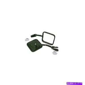 US�~���[ �ʏ�̃K���XBLK 55-86 CJ���f��11001.03����������ȃ��b�W�T�C�h�~���[ Rugged Ridge Side Mirrors with Convex Glass Blk 55-86 CJ Models11001.03�y���s�A���i�z