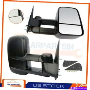 US~[ 1999-07̃V{[GMC~[}jA}jAtH[hieXRsOj̃Zbg For 1999-07 Chevy GMC Set of Mirrors Manual Adjustment Manual Fold(Telescoping)