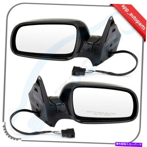 US~[ yATCh~[p[97-07tHNX[QStWFb^̃yATCh~[̉MubN}jAtH[h Pair Side Mirror Power Heated Black Manual Fold For 97-07 Volkswagen Golf Jetta