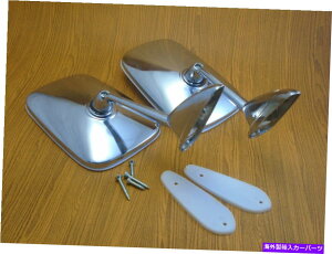 US~[ V{[tH[hzbgbhJX^N5.9 "x3.9"XlbNTChr[~[yA Chevy Ford Hot Rod Custom Chrome 5.9"x3.9" Swan Neck Side View Mirrors Pair