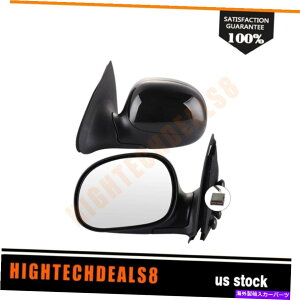US�~���[ 1997-04�t�H�[�hF-150�u���b�N�V�F���̃p���[�t�@�C�A���T�C�h�r���[�~���[�y�A Power For 1997-04 Ford F-150 Black Shell Manually Fold Side View Mirrors Pair�y���s�A���i�z