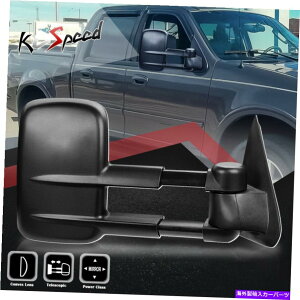 US~[ 97-04tH[hF150-250̉Eidg\j~[ Right Side (POWERED ADJUSTMENT EXTENDABLE) Towing Mirror for 97-04 Ford F150-250