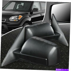USミラー 10-11のKIAソウルペアOEスタイルマニュアル調整サイドドアミラー左 +右 FOR 10-11 KIA SOUL PAIR OE STYLE MANUAL ADJUSTMENT SIDE DOOR MIRROR LEFT + RIGHT