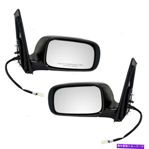 US~[ VyAZbgp[TCh~[KXnEWO04-09g^vEX̔M New Pair Set Power Side Mirror Glass Housing w/o Heat for 04-09 Toyota Prius