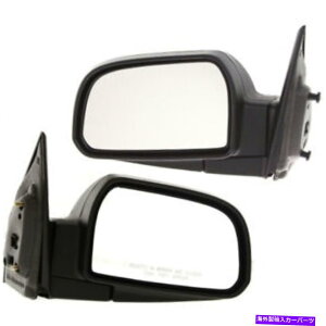 US~[ q_Cc[\~[2005 06 07 08 2009 LHRHTChyAeNX`ubN For Hyundai Tucson Mirror 2005 06 07 08 2009 LH and RH Side Pair Textured Black