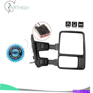 US~[ 03-07tH[hF250-550̃}jAELEDM Manual Right Side Smoke LED Signal Tow Mirror For 03-07 Ford F250-550