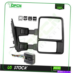 USミラー 03-07 Ford F250 F450の右側の加熱レッド信号灯鏡牽引 Right Side Power Heated LED Signal Light Mirror Tow For 03-07 Ford F250 F450