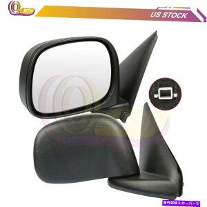 US~[ 2002N2009Ñ_bWubNeNX`̍+E̎蓮܂肽݋ Manual Folding Mirrors For 2002-2009 Dodge Ram Black Textured Left+RIGHT Side