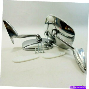 US~[ jo[TgJ[I[h^CtF_[ /hATChN~[yAGbWJ[u Universal Retro Car Old Time Fender / Door Side Chrome Mirrors Pair Edge Curve