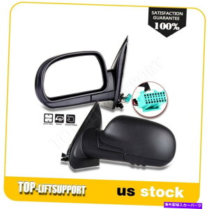 US~[ hCo[+ETChtH[h02-09gCuCU[̎g߂̂߂̃ubNp[M~[ Driver+Right Side Fold Black Power Heated Mirrors For 02-09 Trailblazer Envoy