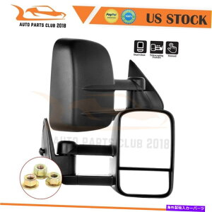 US�~���[ 1999�N����2007�N�̃V�{���[GMC LH+RH�T�C�h�t�H�[���f�B���O�}�j���A���u���b�N�g�[�C���O�~���[ For 1999-2007 Chevy GMC LH+RH Side Folding Manual Black Towing Mirrors�y���s�A���i�z