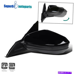 US~[ tBbg2016-2018VrbNubN5sp[MhCo[tH[hr[TCh~[ Fits 2016-2018 Civic Black 5 Pin Power Heated Left Driver Fold View Side Mirror