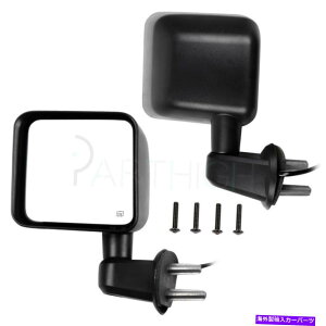 US~[ 2007N2017ÑW[vO[ubN}jAtH[hp[M1 xyA~[ 1 X Pair of Mirrors For 2007-2017 Jeep Wrangler Black Manual Fold Power Heated