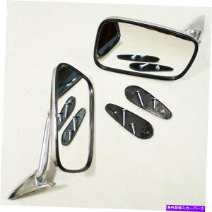US~[ Datsun 720sbNAbvgbN1980-1986ubNNtF_[hA~[XNGAx2 For DATSUN 720 PICKUP TRUCK 1980-1986 Black Chrome Fender Door Mirrors Square x2