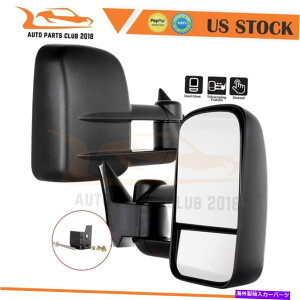 US~[ 1988-98 C/K 1500/2500/3500yA܂肽݃}jAubNg[CO~[ For 1988-98 C/K 1500/2500/3500 Pair Folding Manual Black Towing Mirrors