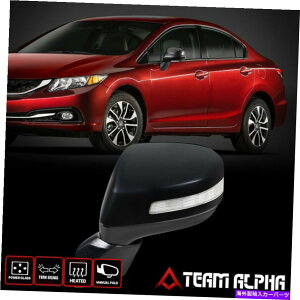 US�~���[ 2012-2013 CIVIC [���h���C�o�[��] OE�X�^�C���̃p���[+���M+�^�[���V�O�i���~���[ Fits 2012-2013 Civic [Left Driver Side] OE Style Power+Heated+Turn Signal Mirror�y���s�A���i�z