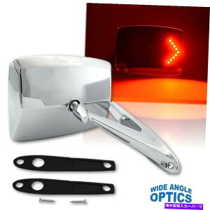 US~[ NobNr[RHKXLED 66-77tH[huR67-79gbNp̓ʋ Chrome Rear View RH Glass LED Convex Mirror for 66-77 Ford Bronco & 67-79 Truck