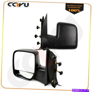 US�~���[ �y�A�p���[2003-2014�t�H�[�h�G�R�m�����̎蓮�ō����O���� Pairs Power Manually Black Exterior Mirrors For 2003-2014 Ford Econoline�y���s�A���i�z