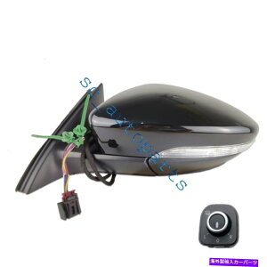 US�~���[ ?�t�H���N�X���[�Q��VW�p�b�T�b�g2012-2017�u���b�N�����}�j���A���t�H�[���h6wire/�s���~���[ ~For Volkswagen VW Passat 2012-2017 Black Left Side Manual Fold 6Wire/Pin Mirror�y���s�A���i�z
