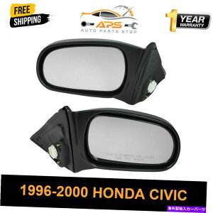 US~[ 1996N2000ÑVrbN4hAZ_̃p[TChr[~[Zbg Power Side View Mirrors & Set for 1996-2000 Civic 4 Door Sedan
