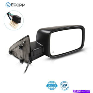 US~[ RHp[M^[VOi}jA09-15_bW̃ubNT[tFX~[ RH Power Heated Turn Signal Manual Fold Black Surface Mirror For 09-15 Dodge Ram