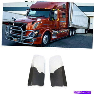 US~[ Chrome Door MirrorJo[hCo[pXGW[TCh/{{VNLgbÑZbg08-2019 Chrome Door Mirror Cover Driver-Passenger Side/ Set for Volvo VNL Trucks 08-2019