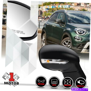 US~[ [E] 16-20tBAbg500X̏q̃p[+MM܂肽ݎ~[ [Right] Passenger Side Power+Heated Signal Foldable Mirror for 16-20 Fiat 500x