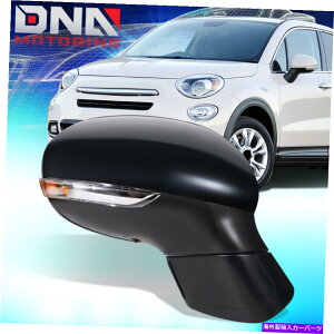 USミラー 2016-2020 FIAT 500X搭載加熱ターン信号右助手席サイドミラー For 2016-2020 Fiat 500X Powered Heated Turn Signal Right Passenger Side Mirror