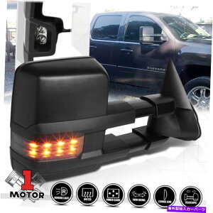 US~[ [E]q̓d+03-07GXJ[h̉MLEDM~[ [Right] Passenger Side Power+Heated LED Signal Towing Mirror for 03-07 Escalade
