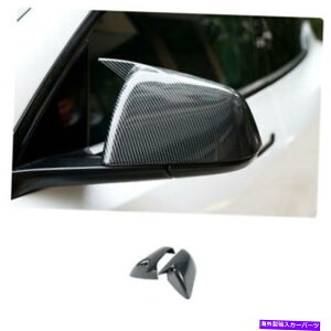 US~[ 2PCSJ[{t@Co[X^CAr[TCh~[Jo[geXfYɃtBbg 2PCS Carbon Fiber Style Rear View Side Mirror Cover Trim Fit For Tesla Model Y