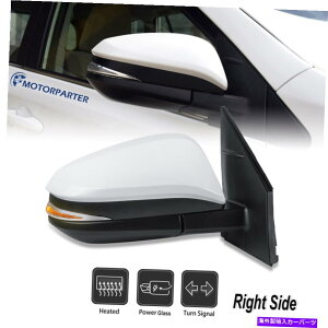 USミラー 13-15のサイドホワイトミラートヨタRAV4パワー加熱ターンシグナル助手席側 Side White Mirror for 13-15 Toyota RAV4 Power Heated Turn Signal Passenger Side