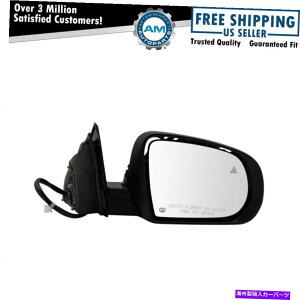 USミラー ミラーパワー加熱マニュアルフォールドブラインドスポット水たまり塗料ジープのRHに合わせて Mirror Power Heated Manual Fold Blind Spot Puddle Paint to Match RH for Jeep