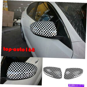 US~[ Kia optima K5 2011-20152xubNzCgObhAr[TCh~[Jo[g 2X Black white grid Rear View Side Mirror Cover Trim For Kia Optima K5 2011-2015
